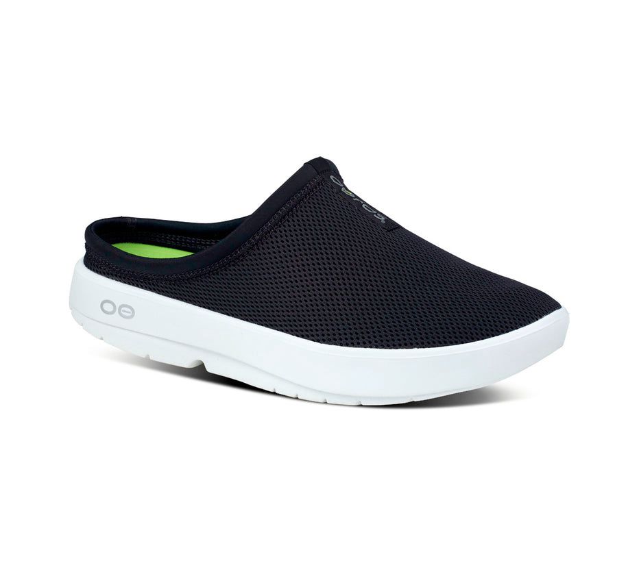 Oofos Oocoozie Sport Mule - Men's Slippers Black / White - Canada ( SKYX-94857 )